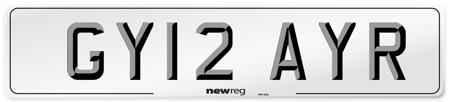 GY12 AYR Number Plate from New Reg